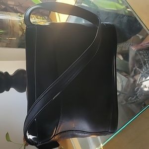 Vintage 90s Coach Black Leather Handbag
